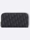 Oblique Jacquard Zipper Long Wallet Black - DIOR - BALAAN 2