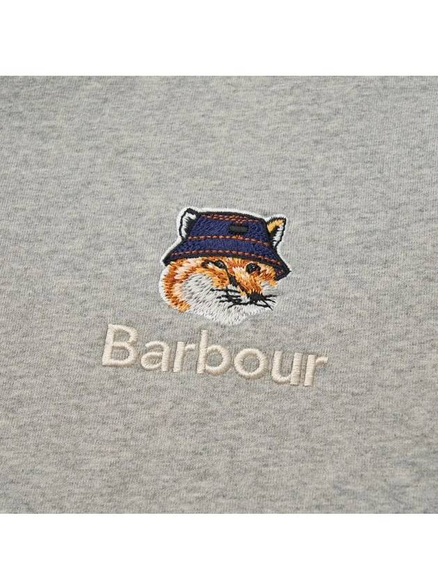 Fox Head Patch Crew Neck Long Sleeve T-Shirt Grey - BARBOUR - BALAAN 4