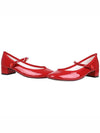 Women's Rose Mary Jane Pumps Middle Heel Red - REPETTO - 3