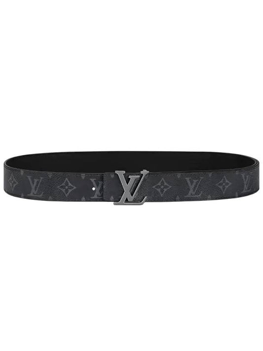 LV Initiales 35MM Reversible Monogram Leather Belt Black - LOUIS VUITTON - BALAAN 1