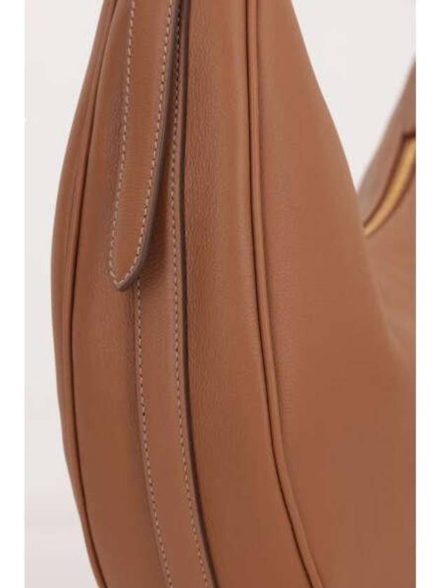 Large Leather Shoulder Bag Brown - PRADA - BALAAN 5