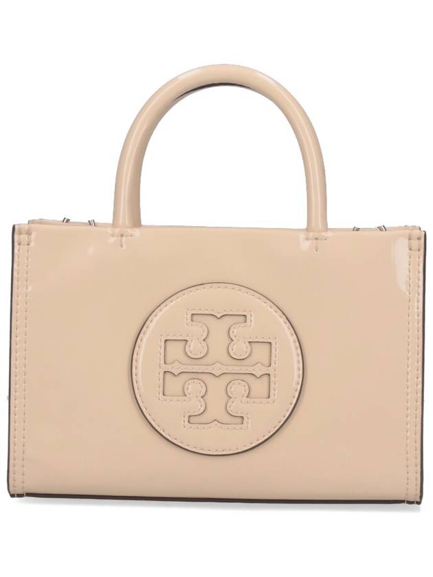 Ella Bio Patent Tote Bag Beige - TORY BURCH - BALAAN 2