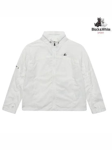 logo embossed overfit blouson 1133LZGPWHITE - BLACK&WHITE - BALAAN 1