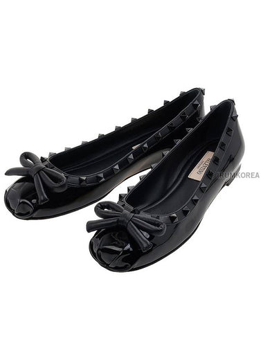 Women's Rockstud Flats Black - VALENTINO - BALAAN 1