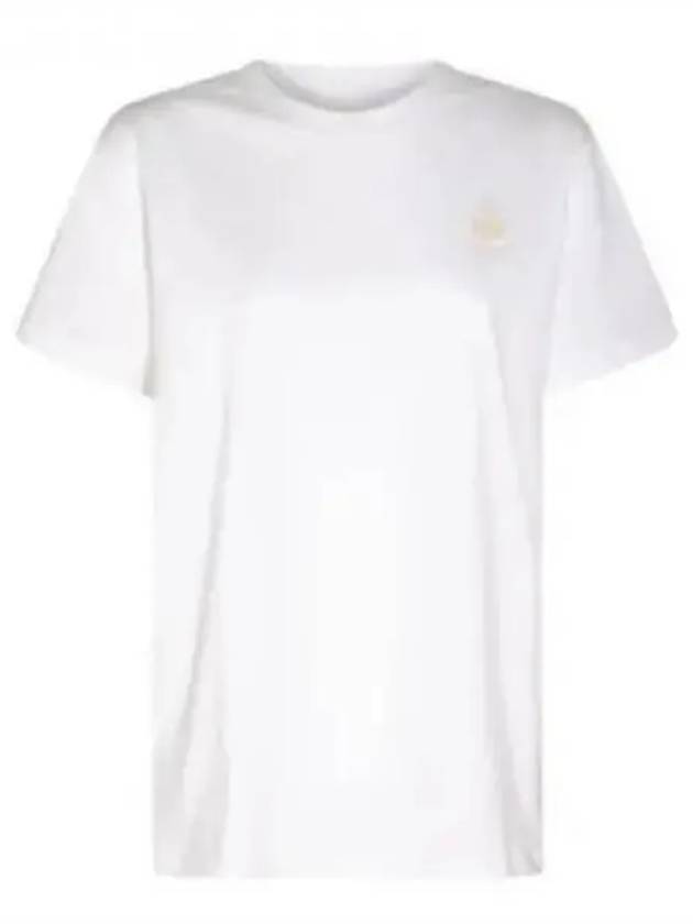 Aby Logo Short Sleeve T-Shirt White - ISABEL MARANT - BALAAN 2