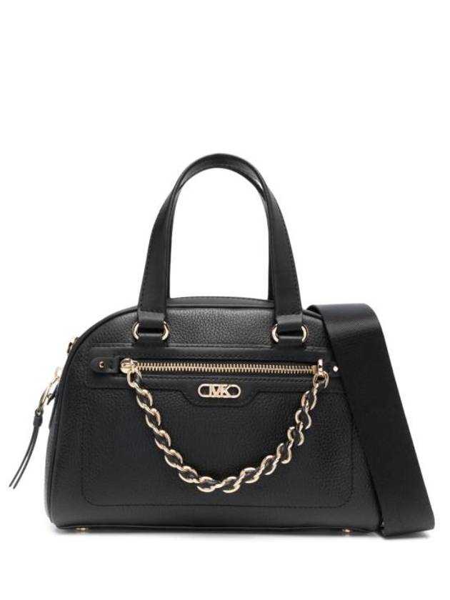 Williamsburg Satchel Small Pebbled Leather Tote Bag Black - MICHAEL KORS - BALAAN 1