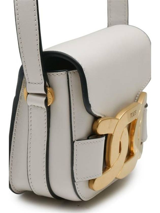 Women's Kate Logo Leather Mini Cross Bag White - TOD'S - BALAAN 7