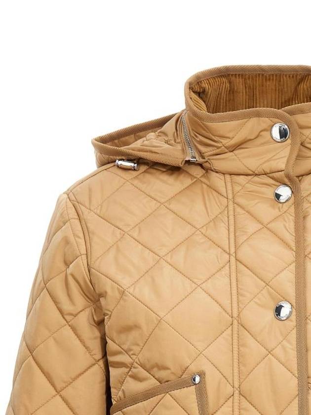 Women's Cropped Quilted Hoodie Jacket Archives Beige - BURBERRY - BALAAN 5