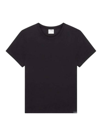 AC Short Sleeve T Shirt Black - COURREGES - BALAAN 1