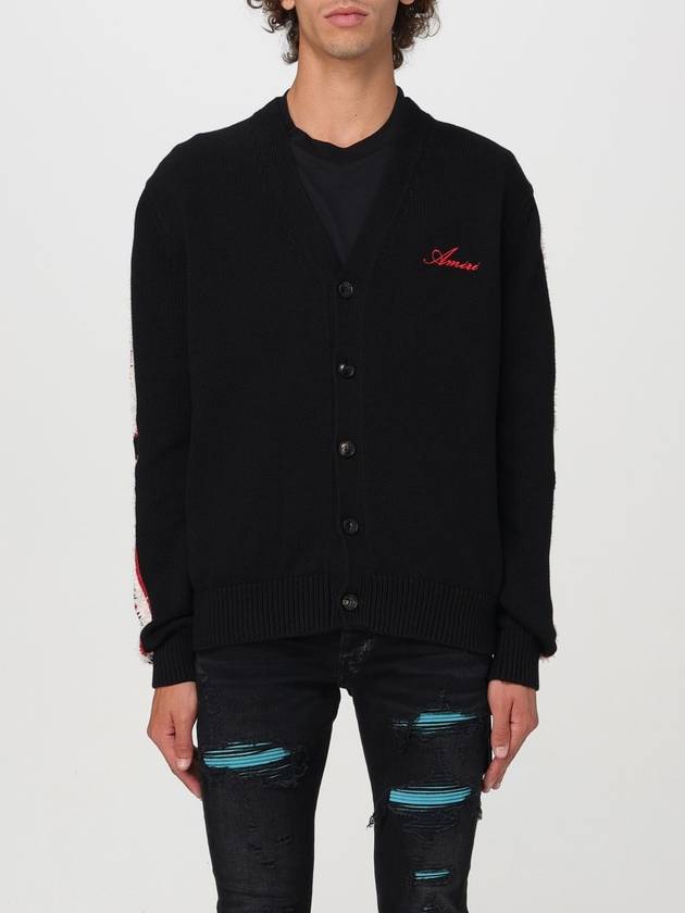 Cardigan a v Amiri con logo - AMIRI - BALAAN 1