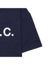 Logo Print Crew Neck Short Sleeve T-Shirt Navy - A.P.C. - BALAAN 7