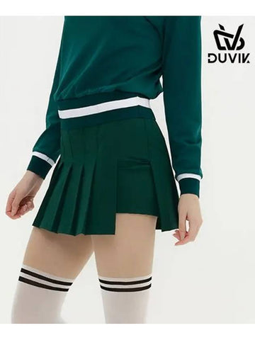 Span Pleated Pleated Skirt Shorts DC3WCU003DG - DUVIK - BALAAN 1