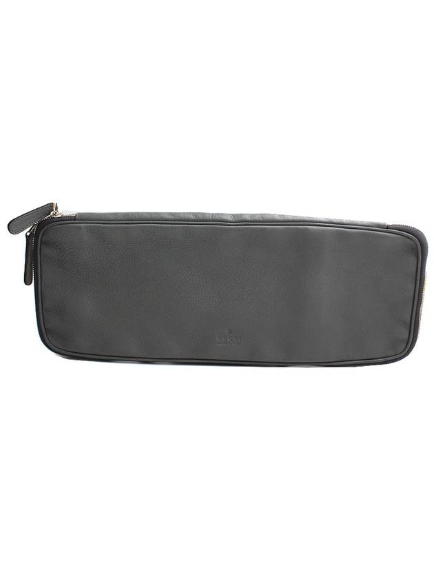 Gray leather men s big clutch bag - GUCCI - BALAAN 1