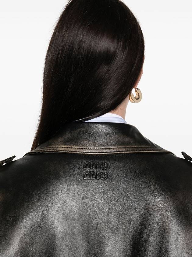 leather jacket - MIU MIU - BALAAN 5