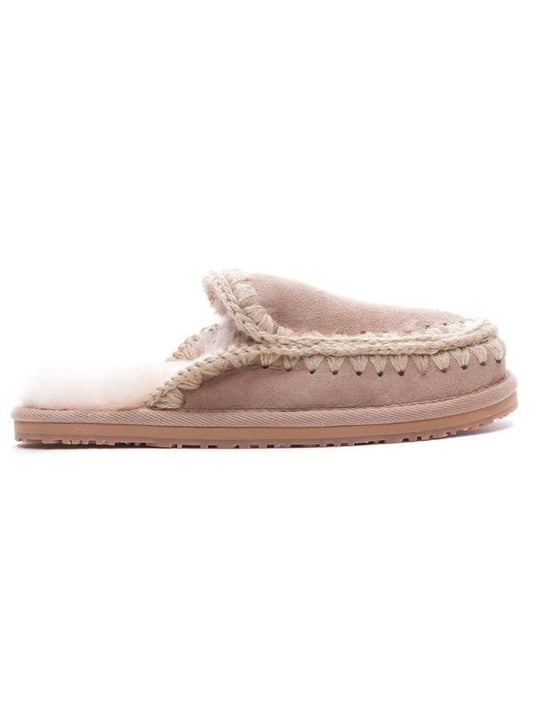 Full Eskimo Stitch Suede Mule Brown Pink - MOU - BALAAN 1