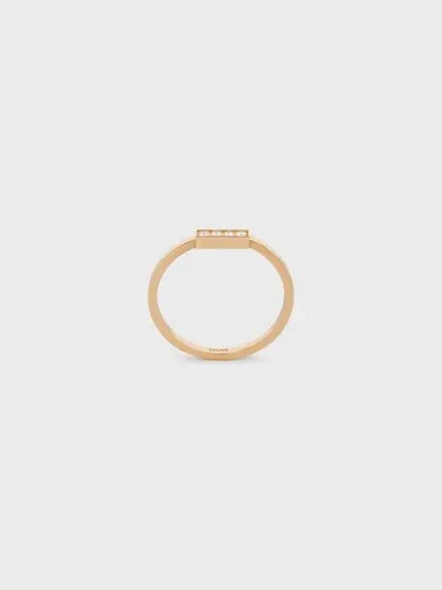 Line Diamond Ring Yellow Gold - CELINE - BALAAN 2