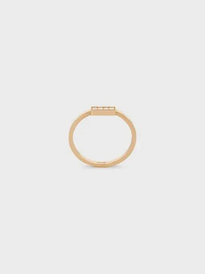 Line Diamond Ring Yellow Gold - CELINE - BALAAN 2