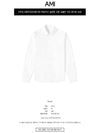 Men's Heart Embroidered Logo Long Sleeve Shirt White - AMI - BALAAN 3