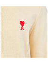 Men's Mini Heart Logo Merino Wool Knit TopVanilla - AMI - BALAAN 5