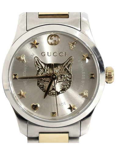 YA126596 530243 27MM Steel Combi Cat G Timeless Women s Watch - GUCCI - BALAAN 1