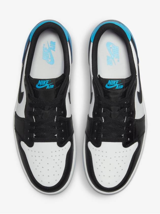 W Nike Jordan 1 Retro Low OG Black and Dark Powder Blue CZ0775104 - JORDAN - BALAAN 4