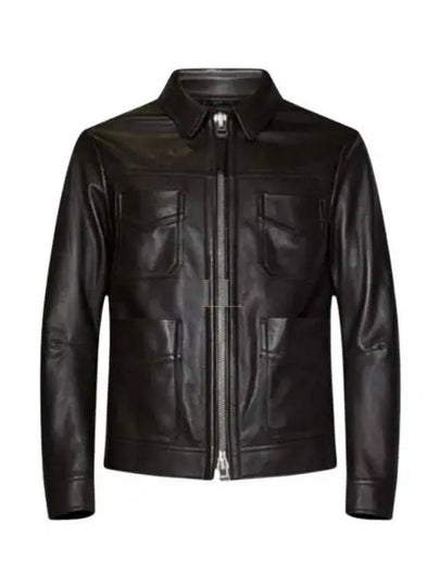 Grain Leather Jacket Brown - TOM FORD - BALAAN 2