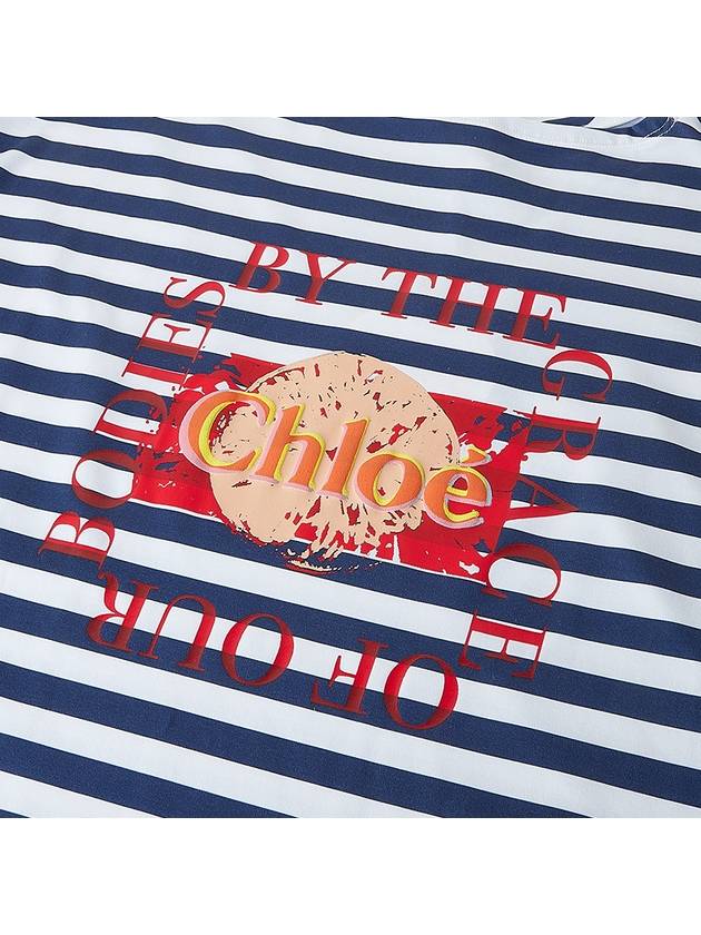 Striped Long Sleeve T-Shirt Navy - CHLOE - BALAAN 7