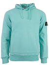 Wappen Patch Cotton Hoodie Aqua Mint - STONE ISLAND - BALAAN 1