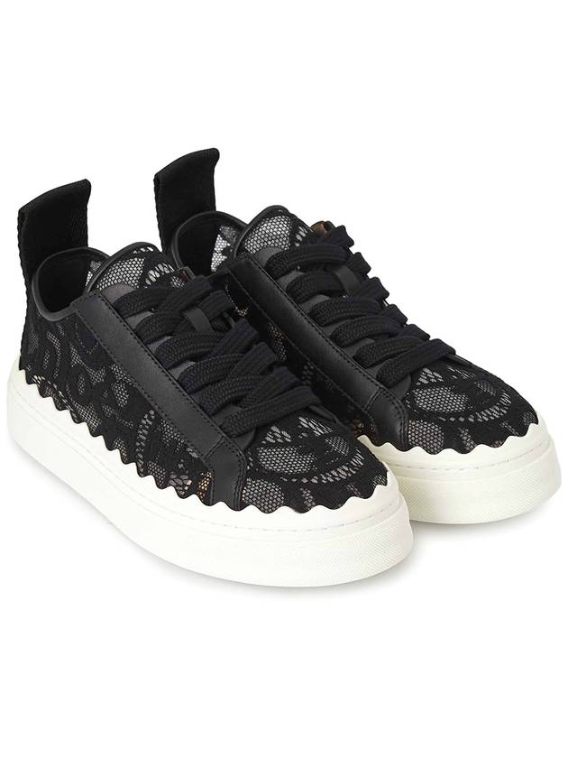 Lauren Lace Low Top Sneakers Black - CHLOE - BALAAN 4