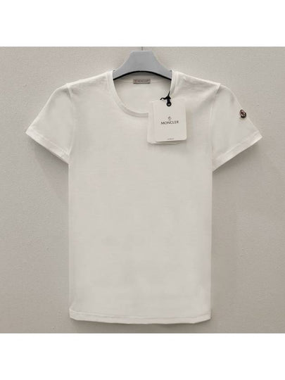 Logo Patch Jersey Cotton Short Sleeve T-Shirt Off White - MONCLER - BALAAN 2