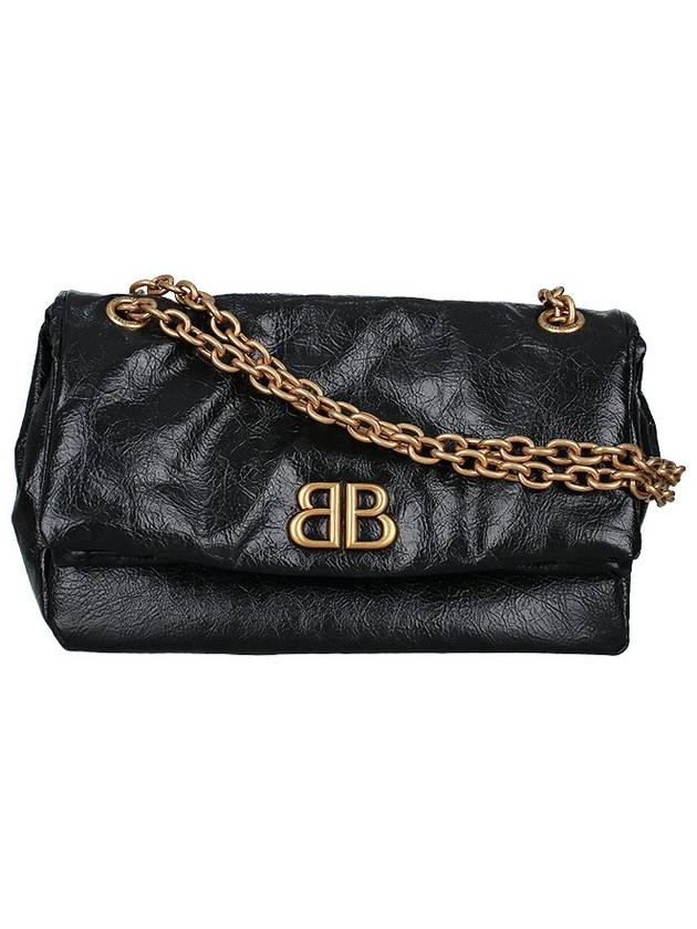 Monaco Small Chain Shoulder Bag Black - BALENCIAGA - BALAAN 2