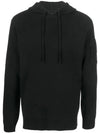 Lambswool Knit Hoodie Black - CP COMPANY - BALAAN 3