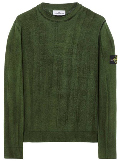 Waffen Patch Wool Knit Top Olive - STONE ISLAND - BALAAN 2