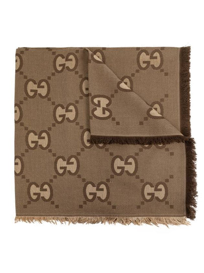 GG Scarf Beige Ebony - GUCCI - BALAAN 2