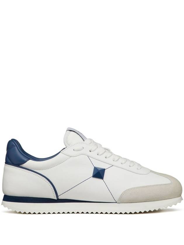 Studs Around Leather Low Top Sneakers White - VALENTINO - BALAAN 2