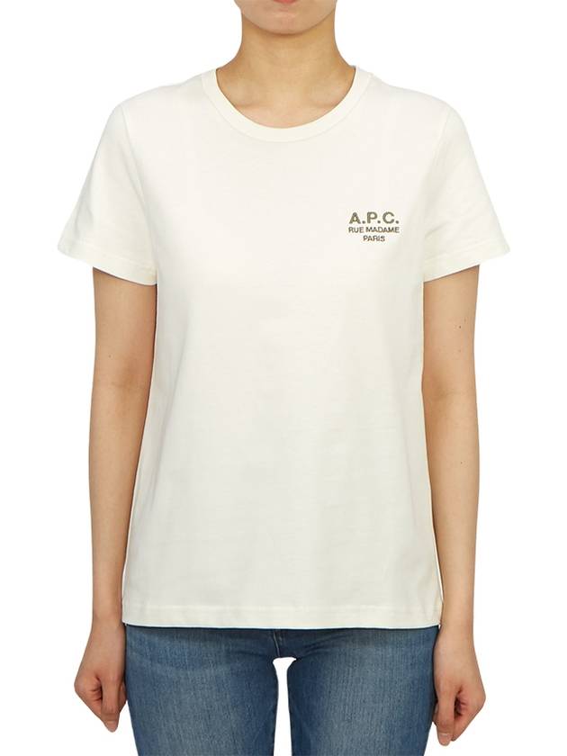 New Denise Logo Short Sleeve T-Shirt White - A.P.C. - BALAAN 4