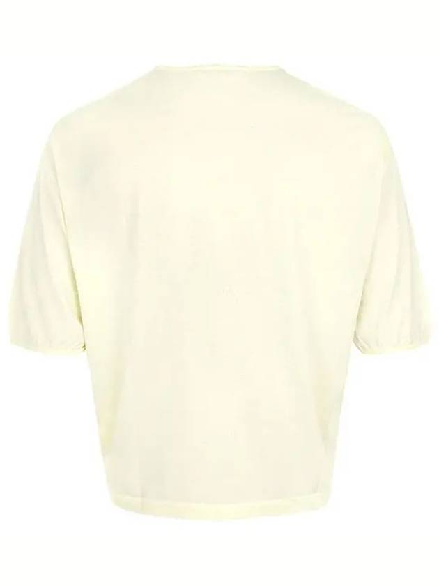 Mercerised Jersey Short Sleeve T-Shirt Yellow - LEMAIRE - BALAAN 3