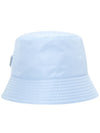 Re-Nylon Triangle Logo Bucket Hat Sky Blue - PRADA - BALAAN 4