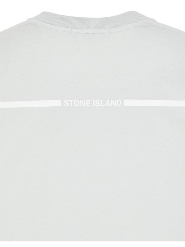 Embroidered Logo Short Sleeve T-Shirt Pearly Grey - STONE ISLAND - BALAAN 5