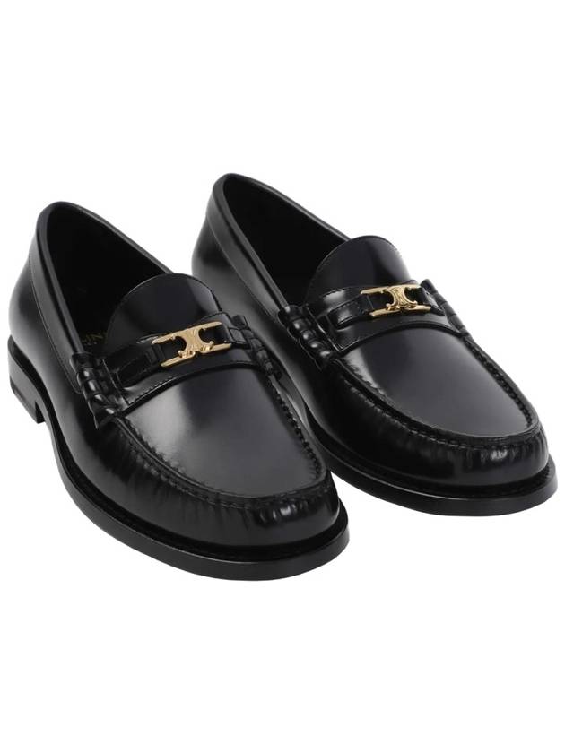 Luco Triomphe Polished Bull Loafers Black - CELINE - BALAAN 6