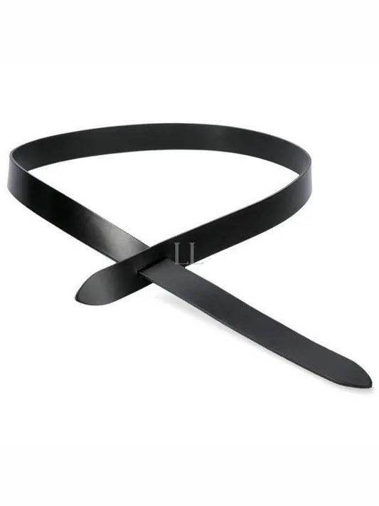 Lecce Knotted Leather Belt Black - ISABEL MARANT - BALAAN 2