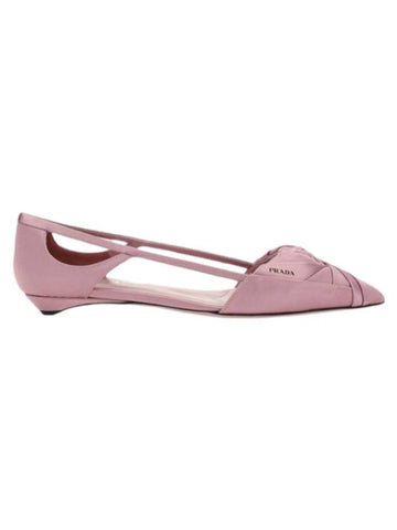 Cutout Satin Ballerina Pink - PRADA - BALAAN 1