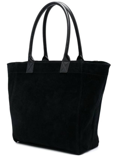 Isabel Marant Etoile Yenki Logo Suede Small Tote Bag Black PM0002FA A1C14M 01BK STK - ISABEL MARANT ETOILE - BALAAN 2