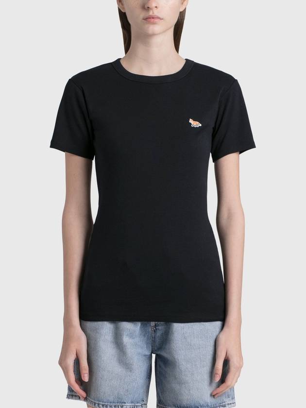 Baby Fox Patch Pocket Short Sleeve T-Shirt Black - MAISON KITSUNE - BALAAN 5