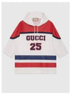 GG Perforated Hoodie White Red - GUCCI - BALAAN 2