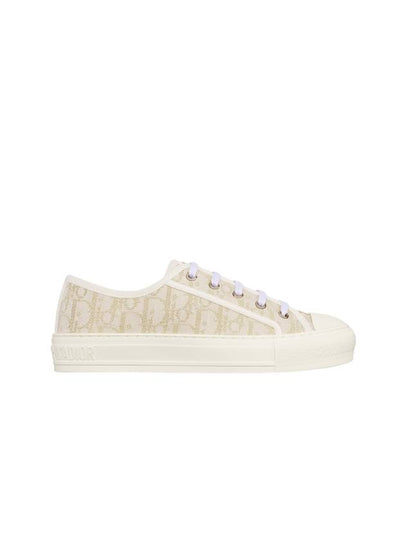 Walk'n'Dior Oblique Low Top Sneakers Gold White - DIOR - BALAAN 2