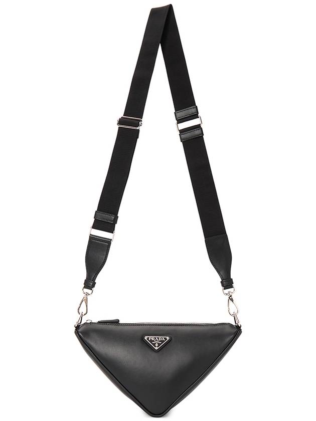 Triangle Logo Cross Bag Black - PRADA - BALAAN 8