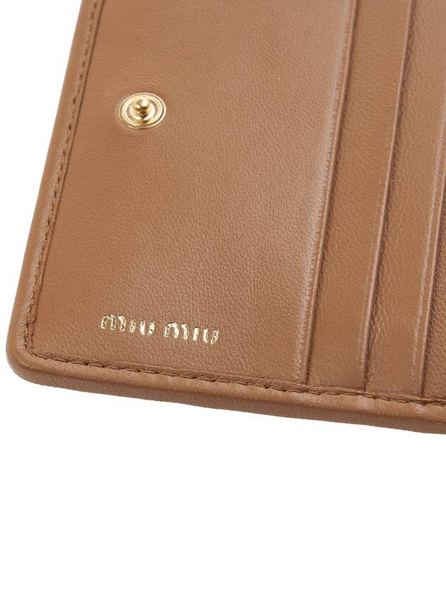 Matelasse Leather Half Wallet Caramel - MIU MIU - BALAAN 9