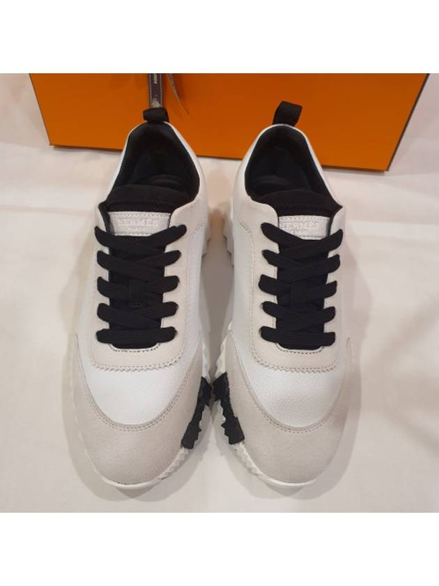 Bouncing Low Top Sneakers Blanc Noir - HERMES - BALAAN 3