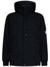 Logo Wappen Patch Hooded Jacket Black - STONE ISLAND - BALAAN 1